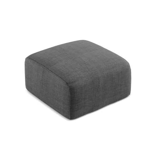 LaMiaSofa Poef Savona - textuurstof - donkergrijs - 65x65x40