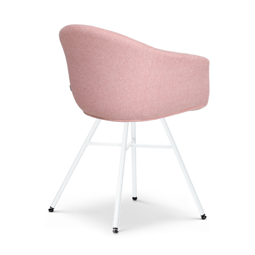 Nolon Noa-Otis Eetkamerstoelen Set van 2 - Zacht Roze - Witte Poten - vtwonen shop