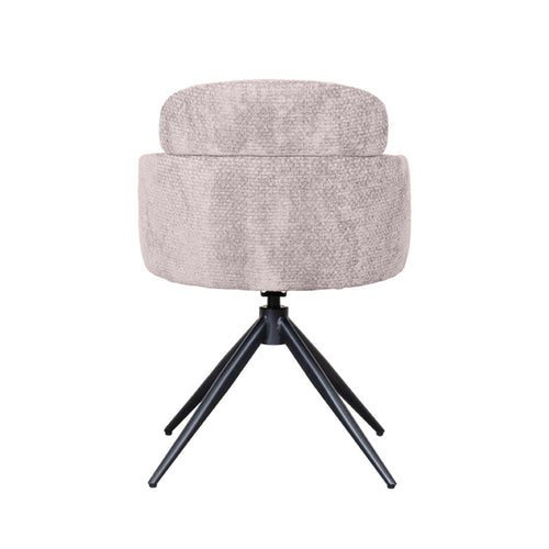 LABEL51 Eetkamerstoel Levi - Naturel Stof - Draaibaar - Set van 2 - vtwonen shop