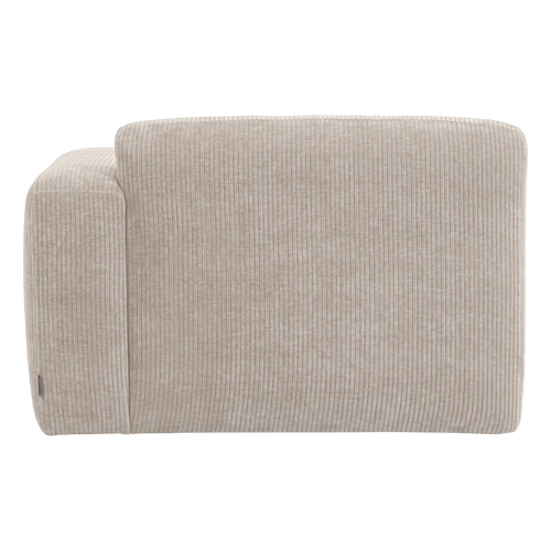WOOOD chaise longue bank rechts Mojo Base - Rib - Ecru - 74x112x162