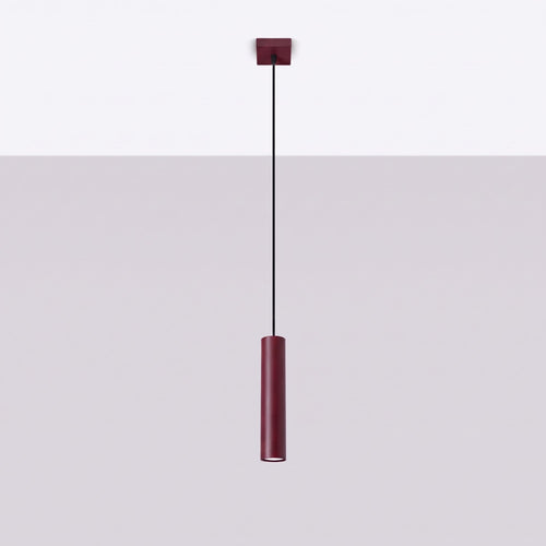 Sollux Lighting Hanglamp LAGOS 1 bordeaux - 8x8x100cm