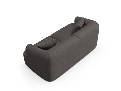 Cosmopolitan Design Modulaire bank Campi 2-zits, structurele stof grijs - 90x180x70cm