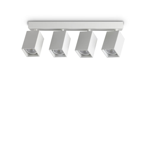 Ideal Lux DYNAMITE Vierkante plafondspotbalk wit 4x GU10