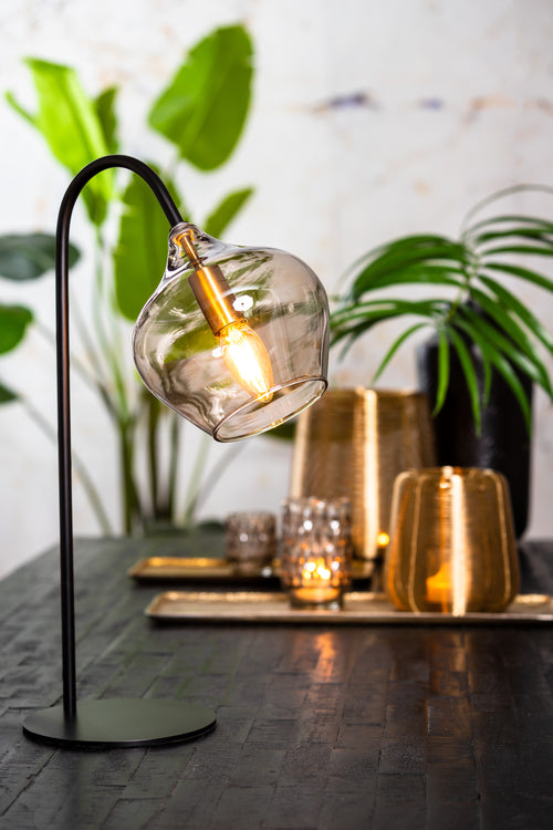 Light & Living tafellamp Rakel - zwart - 28x17x50.5 cm