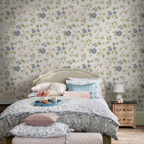 Laura Ashley Vliesbehang - Pennywell Grove Chalk Blue