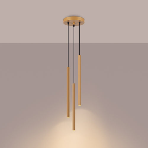 Sollux Lighting Hanglamp ARCHE 3P goud - 20x20x120cm