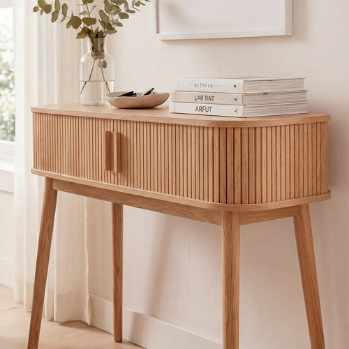 Calicosy - ERNEST Design haltafel - Licht hout - 35x100x80,5 cm