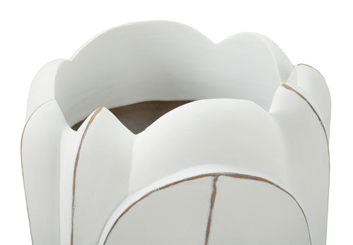 Witte resin vaas 29x48 cm