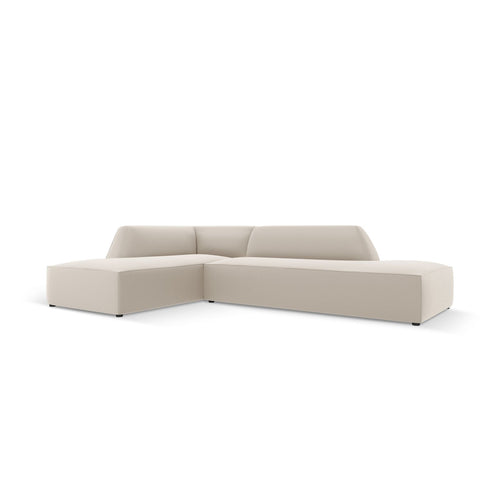 Cosmopolitan Design - Modulaire hoekbank links Siena 4-zits, imitatieleer duif - 180x273x69cm