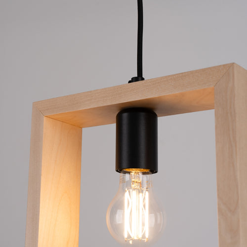 Sollux Lighting Hanglamp ARIES natuurlijk hout - 24x8x133cm