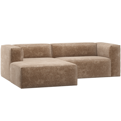 WOOOD chaise longue bank links Bean - Chenille Velvet - Terra - 73x254x178