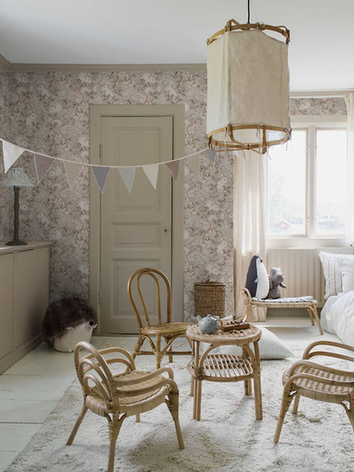 Borastapeter behang vintage bosdieren beige - 53 cm x 10.05 m - 660617 - vtwonen shop