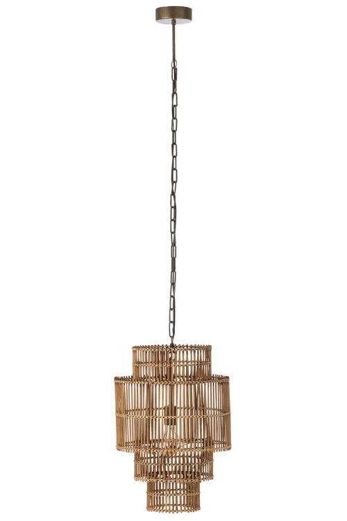 J-Line hanglamp 4 Lagen - bamboe - naturel - vtwonen shop