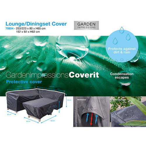 Garden Impressions Lounge dining hoes 253/223x80xH65-152x92xH62cm