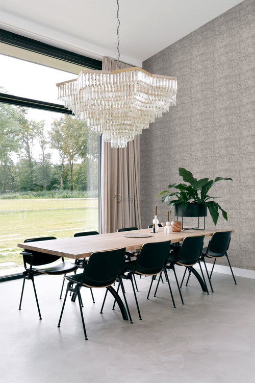 Origin Wallcoverings behang kalkstenen blokken lichtgrijs - 53 cm x 10,05 m - 347581 - vtwonen shop