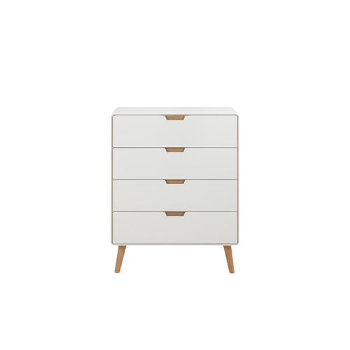 Rebellenclub Kast Caicos - 80 x 40 cm - Wit Met Eiken