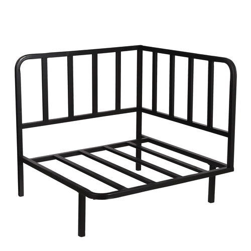 Mica Decorations Celo Loungebank Hoekelement - L83 x B83 x H78 cm - Metaal - Zwart