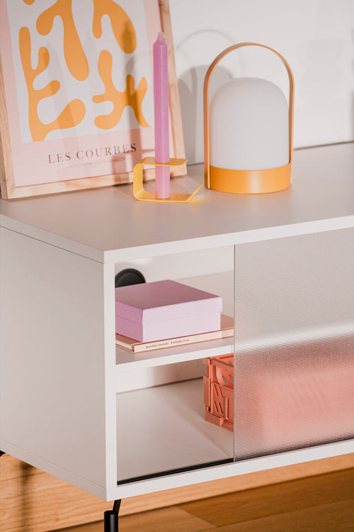 noo.ma FLEC kaarsenhouder - low - Yellow Mellow - vtwonen shop