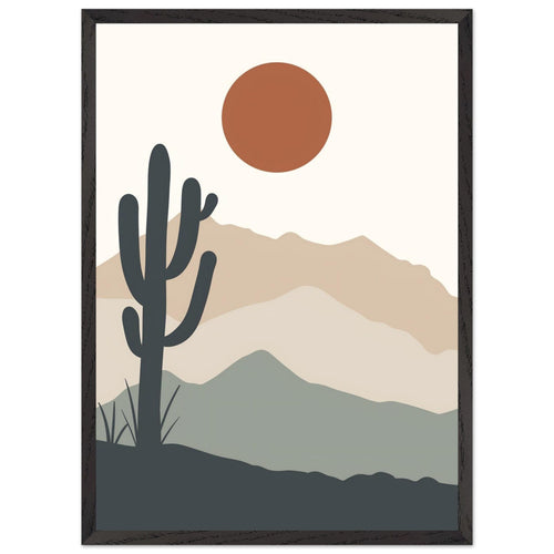 Artfulprints Poster met Lijst Boho – Western calm   - 50x70 cm - beige