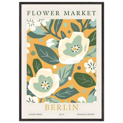 Artfulprints Poster met Lijst Flower market - Berlin I   - 70x100 cm - Meerkleurig