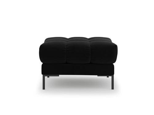 Cosmopolitan Design Poef Bali flueel, zwart - 60x60x41cm