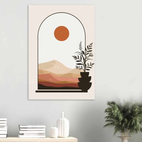 Artfulprints Poster met Lijst Boho – Serene horizon   - 30x40 cm - Meerkleurig