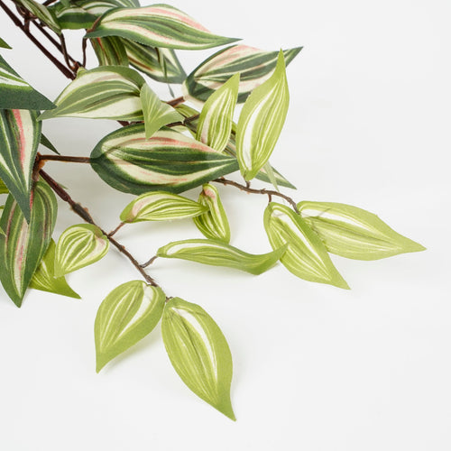 Mica Decorations Tradescantia Kunst Hangplant in Bloempot Stan - H45 x Ø25 cm - Groen