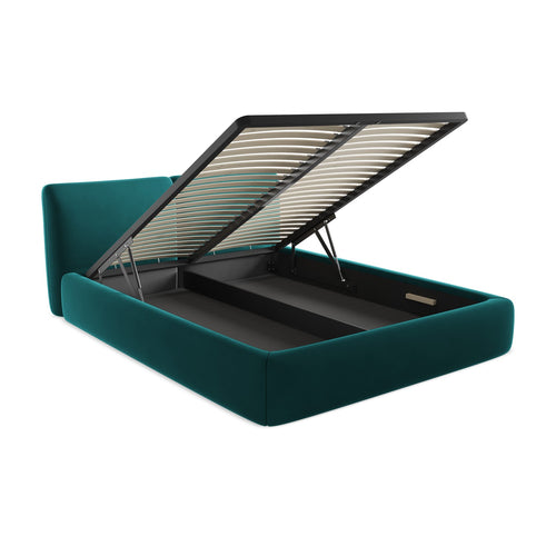 LaMiaSofa Bed met opbergruimte Milano - velours - marien - 180x228x82