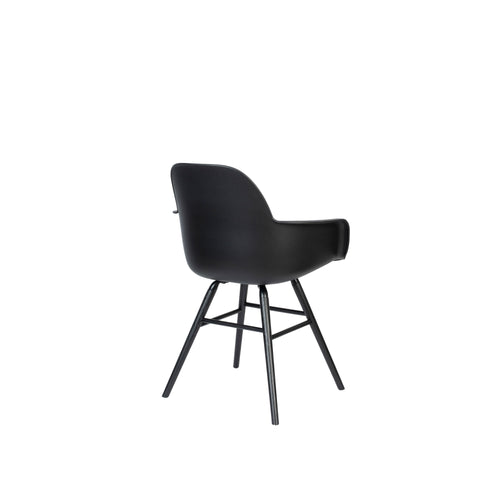 Zuiver Albert Kuip Eetkamerstoelen armleuning Zwart - Set van 2 - vtwonen shop