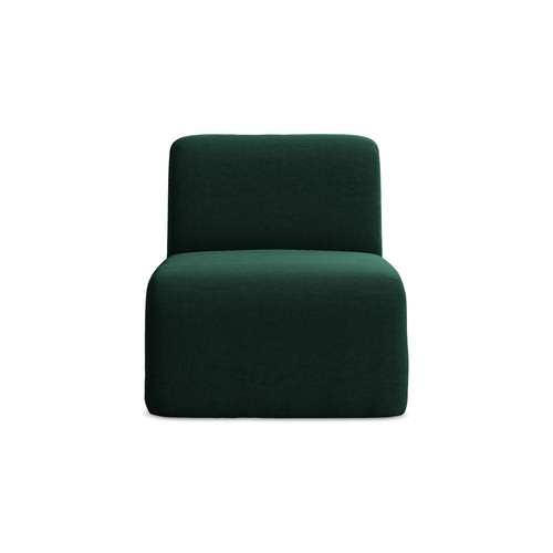 LaMiaSofa Bankmodule midden Cervo - velours - flessengroen - 70x94x75