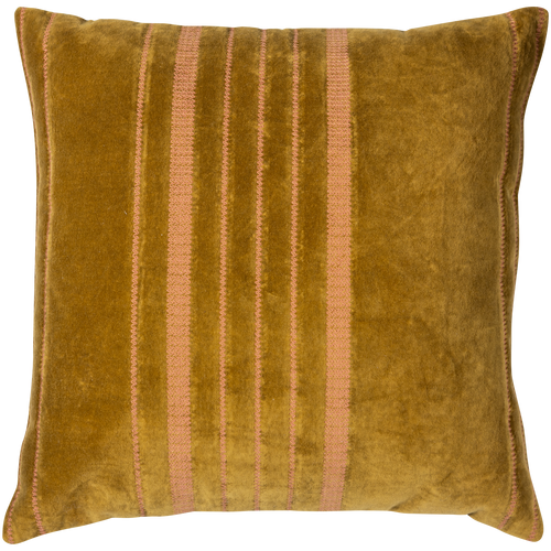 WOOOD kussens Feis - Velvet stof - Roze/Naturel - Set Van 3 - vtwonen shop