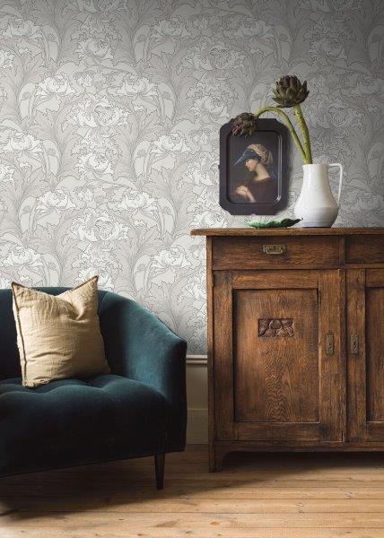 Borastapeter behang bloemen beige en wit - 53 cm x 10.05 m - 660078 - vtwonen shop