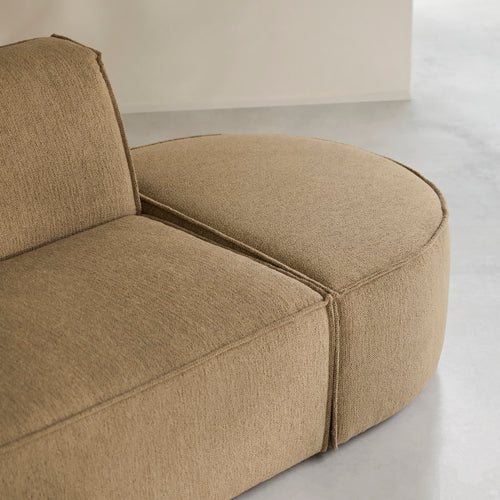 Tikamoon Modulaire loungefauteuil in camelkleurige stof - Bruin