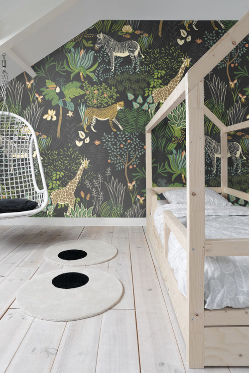 Sanders & Sanders fotobehang jungle dieren bruin en groen - 424 x 280 cm - 640887