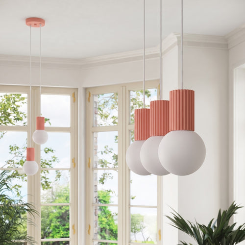 Sollux Lighting Hanglamp HALO 2L perzik - 33,5x6x120cm