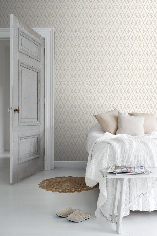 Borastapeter behang bloemen beige - 53 cm x 10.05 m - 660839 - vtwonen shop