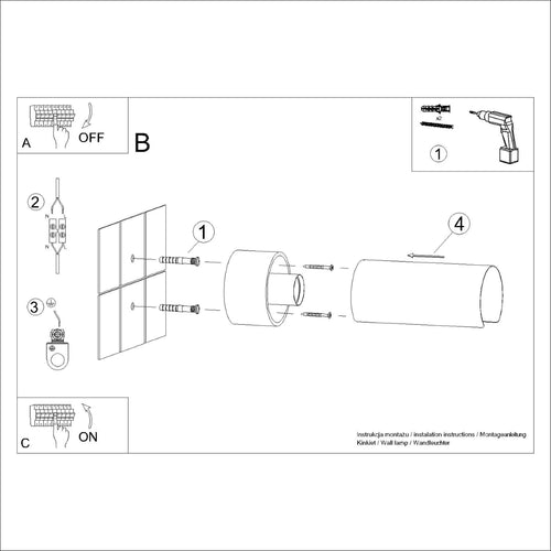 Sollux Lighting Wandlamp FLASH wit - 10x10x21cm