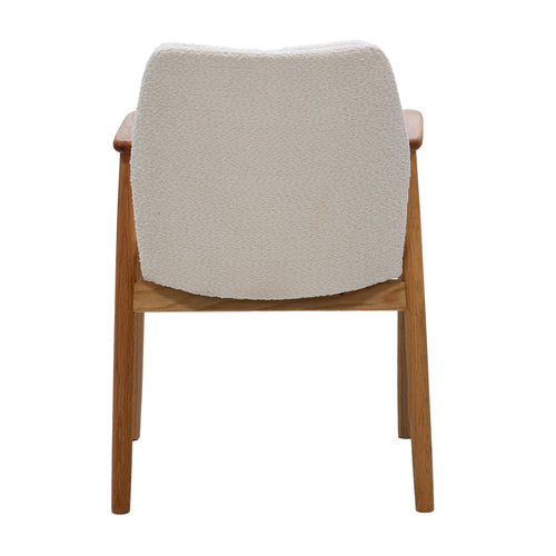 DÉJA Living Eetkamerstoel Amelie - Eikenhout/Polyester - Beige - Set van 2 - vtwonen shop