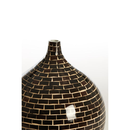 Light & Living vaas Elorza - bruin - Ø22cm