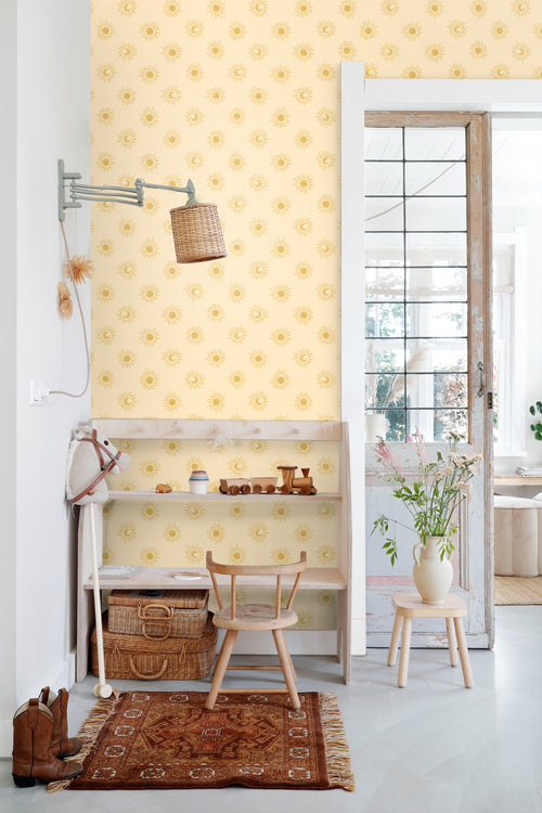 ESTAhome behang zonnetjes geel - 50 x 900 cm - 131774