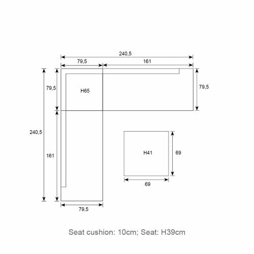 Prinos loungeset - 4-delig - carbon black - valley sand - vtwonen shop