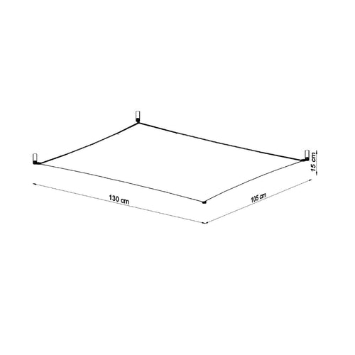 Sollux Lighting Plafondlamp LUNA 3 wit - 130x105x15cm