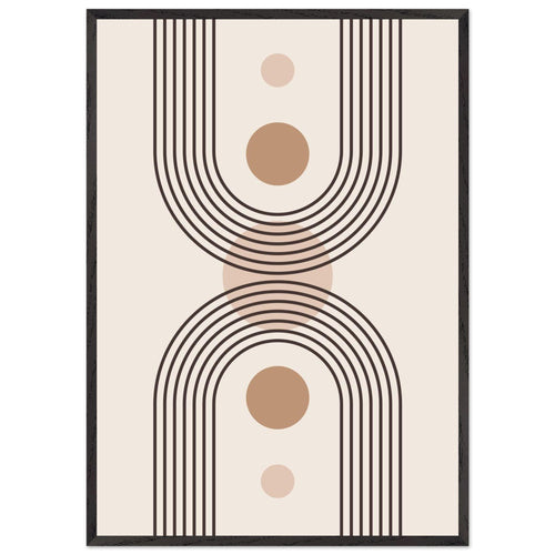 Artfulprints Poster met Lijst Boho – Central calm   - 70x100 cm - Grijs