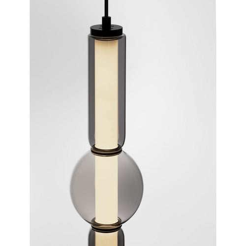 Nova Luce ULON II Slim Hanglamp Plafondlamp Rookgrijs, Mat Zwart Triac Dimbaar LED 15W 825lm 3000K