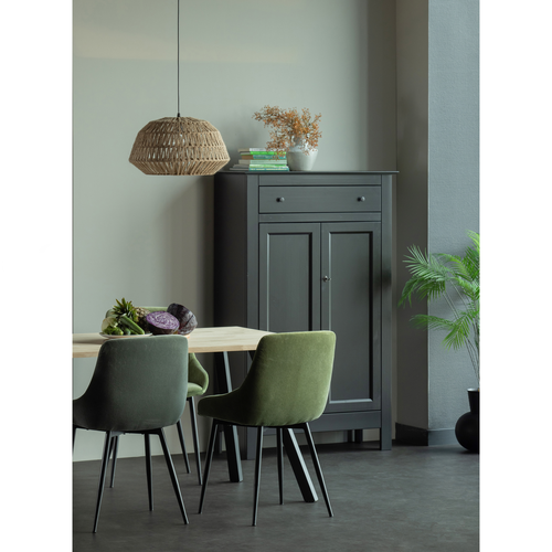 WOOOD 2-standen poot vierkant 1 stuk Tablo - Metaal - Zwart - 72x79x10