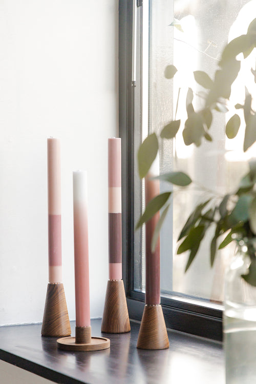 Originalhome dinerkaarsen gelaadge Dusty Rose - 30 cm - set van 3 - vtwonen shop
