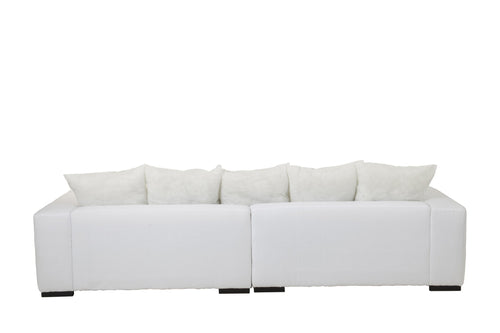 J-Line onderstel Zetel + 9 Kussens Monaco Xl - textiel - wit