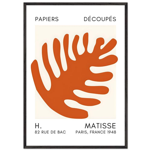 Artfulprints Poster met Lijst Matisse – Coral bloom orange   - 70x100 cm - Oranje