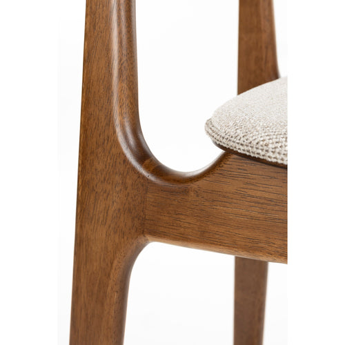 Dutchbone Marais Barkrukken 68,5 cm Walnoot kleur / Beige - Set van 2