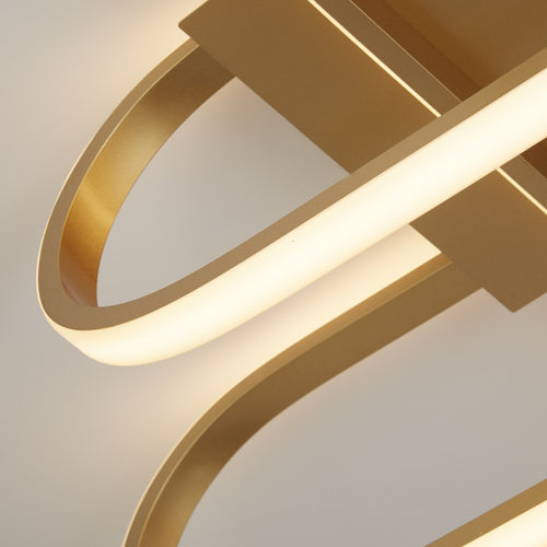Clip LED-plafondlamp, goud aluminium